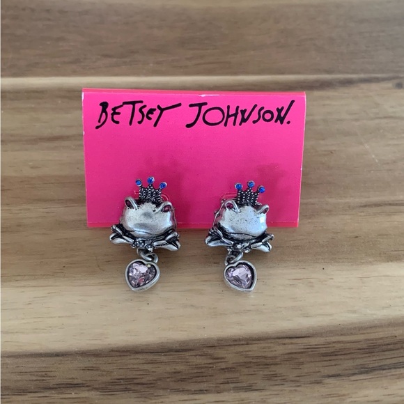 Betsey Johnson Jewelry - Betsey Johnson prince frog vintage earrings NWT